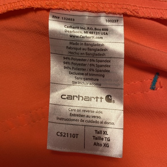 NWOT Carhartt 2 Piece Scrub Set…size XL & XL Tall - Picture 9 of 9